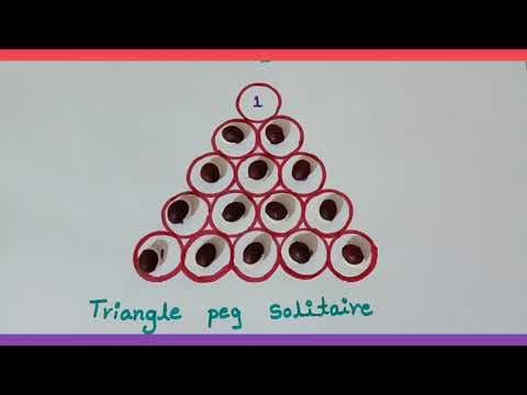 Triangle Peg solitaire board game