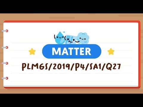 PSLE SCIENCE MADE SIMPLE EP96 | Matter | Why Can't The Fruits Move Up The Straw?