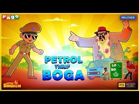 Petrol Thief Boga vs Little Singham 💥 Robo-Truck Battle in Mirchinagar | Pogo TV | Kids Cartoon