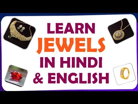 Learn jewels in hindi and english - spoken hindi through telugu