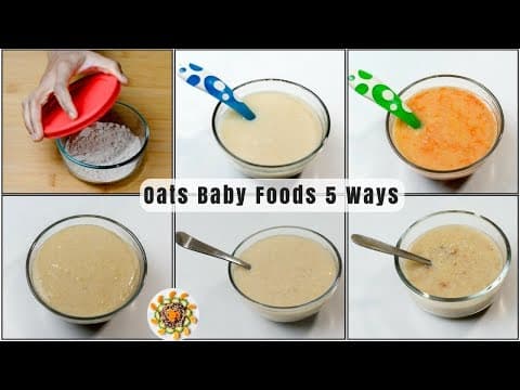 Oats Baby Food Recipe 5 ways | Baby Food with Oats for 10+ Months baby | Oats Lunch Ideas For Babies