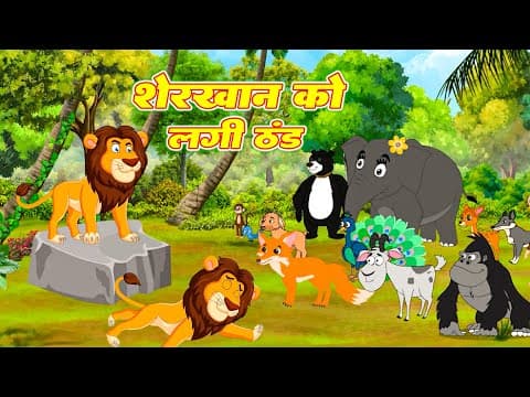 शेर खान को लगी ठंड | Sherkhan Ko Lagi Thand | Jungle Stories