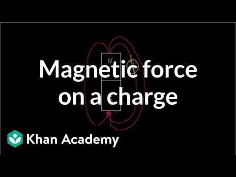 Magnetic force on a charge