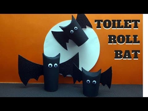 Halloween Crafts - Toilet Paper Roll Bat - Toilet Paper Roll Crafts
