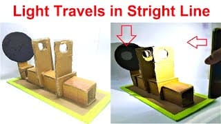 Light travels in straight Line working model science project (Rectilinear propagation)