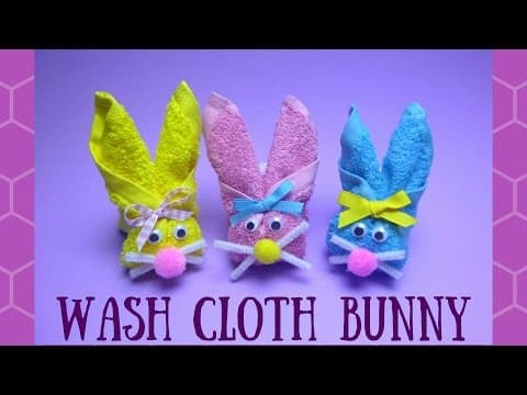 Wash Cloth Bunny - Easter Crafts