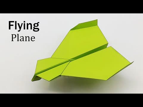 How To Make a Paper Airplane Fly Long And Far Origami Airplane