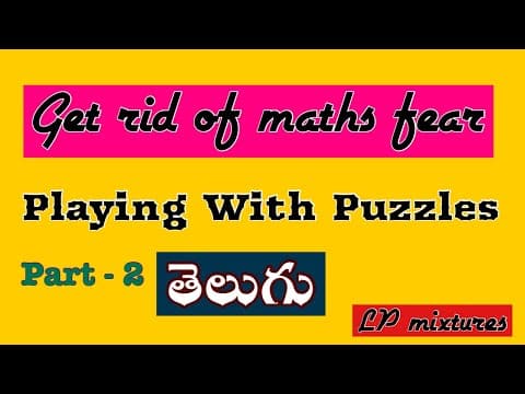Puzzles and riddles - get rid of maths fear - improve your iq - easy method to solve puzzles