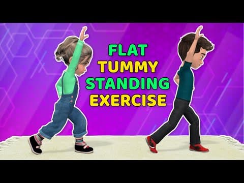 30-MINUTE STANDING FLAT TUMMY EXERCISE FOR KIDS
