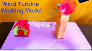 how to make wind turbine electricity generator working model