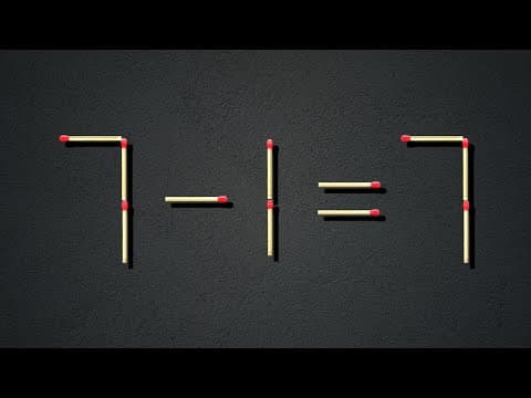 Turn the wrong equation 7-1=7 into correct, Matchstick puzzle