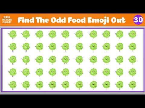 Find The Odd Food Emoji Out In 30 second | Spot The Odd Emoji With Answer | Find The Difference