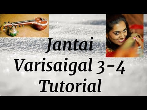49 Jantai Varisai Part II - 3 and 4 | veena tutorial | #ranjanisnotes | Learn basics of Veena