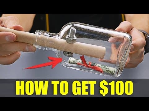Solving the IMPOSSIBLE BOTTLE Puzzle - $100 in Bottle