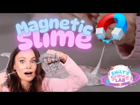 Emily's Science Lab - Space Slime - Magnetic Slime Experiment - YouTube