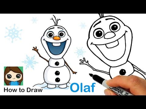 How to draw olaf - disney frozen