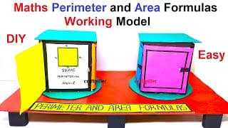maths perimeter and area formulas working model - maths tlm - diy