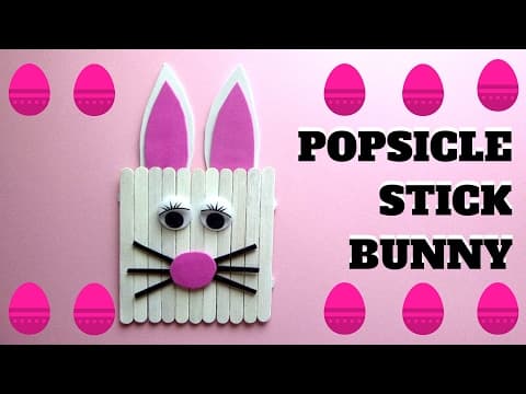 Easter Crafts - Popsicle Stick Bunny - Popsicle Stick Craft
