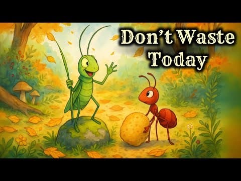 Don’t Waste Today ⭐ Ant and Grasshopper Motivational Story with Life Lesson | Moral Story in English