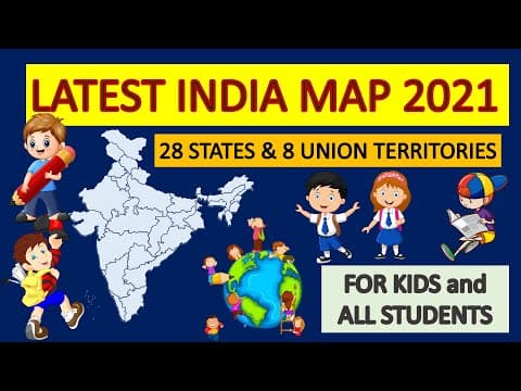 India map for kids | Indian states and union territories 2021 | animation