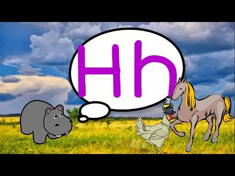 Hillary the hippo letter h poem - alphabet videos for kids