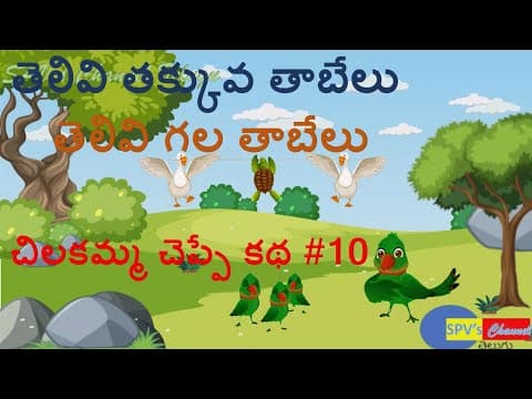 చిలకమ్మ చెప్పే కథ #10 | తెలివి తక్కువ తాబేలు| తెలివి గల తాబేలు