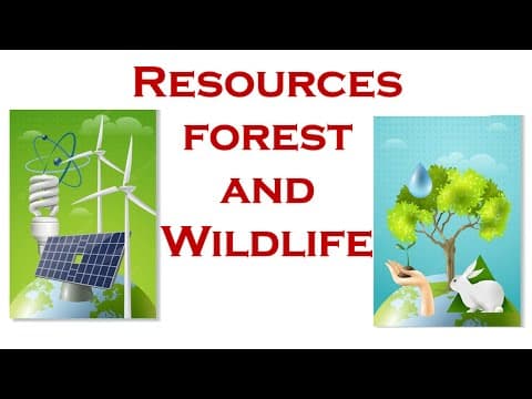Resources Forest and Wild life l Natural resources l conservation of resources