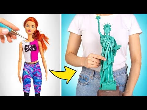 Diy statue of liberty from ordinary doll