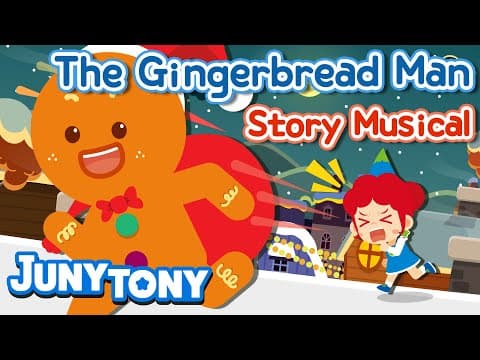 The Gingerbread Man | Christmas Song for Kids | Kindergarten Story Musical | JunyTony