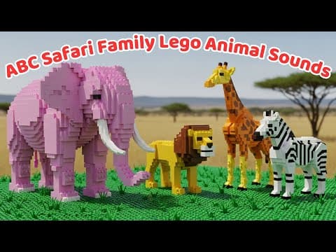 π¦ ABC Safari Family Lego Animal Song π Daddy Mommy Baby Sleepwalking Sounds π€ Learn ABC πΎ