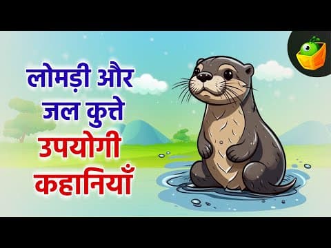 Fox and Water Dogs | लोमड़ी और जल कुत्ते | Fun Stories About Cute Otters |Educational Story for Kids