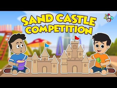 Sand Castle Competition | Gattu Chinki's Castle | Telugu Stories | Moral Stories | Kids Animation