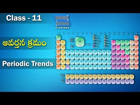 ఆవర్తన క్రమం | Periodic Trends | Periodic Classification of Elements | Chemistry