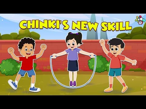 Chinki's New Skill | Skipping Classes | Telugu Kathalu | Kids Animation Story | Puntoon Kids