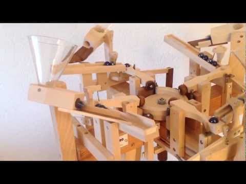 Paul Grundbacher’s wooden marble machines