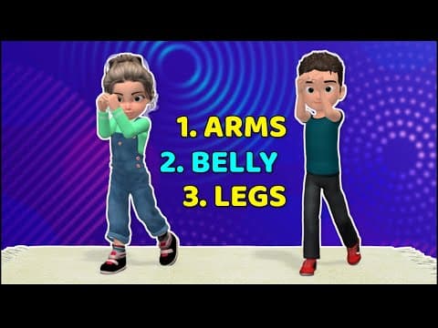 ARMS + BELLY + LEGS: 15-MINUTE KIDS WORKOUT