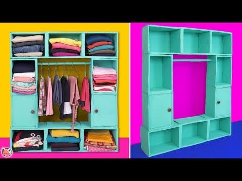 DIY Clothes Cabinet !!! Best Out of Waste Oil Container !!!