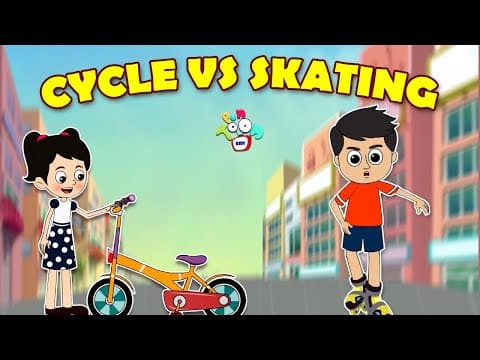Cycle vs Skating | Gattu vs Chinki | Hindi Stories | Hindi Cartoon | हिंदी कार्टून |' Puntoon Kids