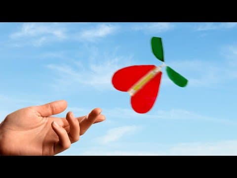 How to make rubber band flying butterfly | DIY Flying robot