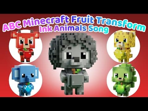 π Magic Apple Turns Into Colorful ABC Safari Animals Sounds! ππ¦π¦ Minecraft & Real Animals Fun ππ