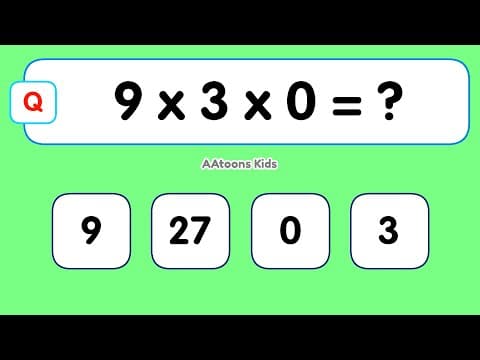 Maths Quiz for Kids | Three Digits Multiplication Table Quiz | Quiz Time | Learn Maths |