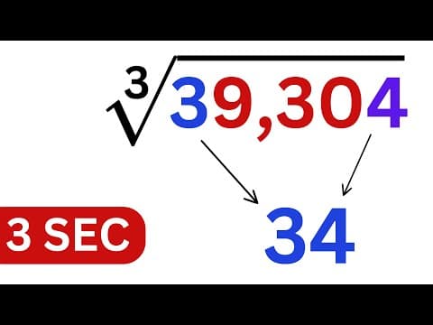 Cube Root in 3 seconds - Crazy Math Trick