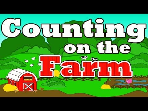 Counting on the farm - counting farm animals - "farmer in the dell" nursery rhymes preschool songs