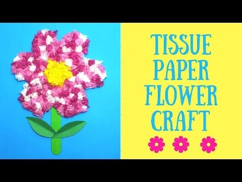 Tissue Paper Flower Craft Idea