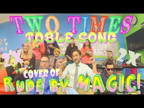 Two Times Table Song Cover of Rude by MAGIC with Classroom Instruments