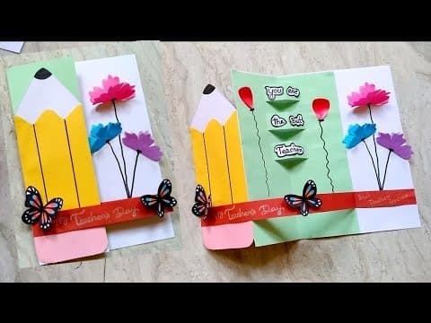 Handmade card for teacher's day
