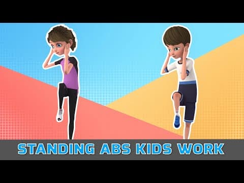 MORNING STANDING ABS WORKOUT FOR KIDS (18 MINUTES) | Kids Exercise
