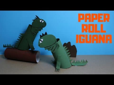 How to Make a Paper Roll Iguana