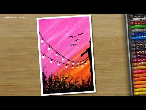 Very easy drawing for beginners with oil pastels | Step by Step #230