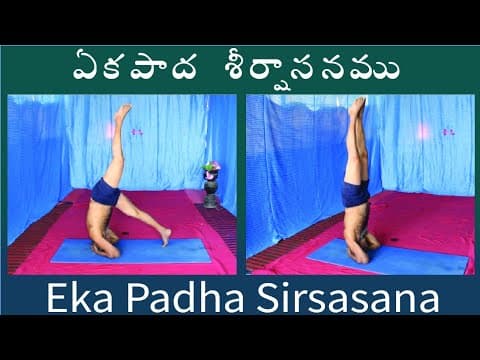 Eka Padha Sirsasana by Kuppi Reddy | Benefits of Eka Padha Sirsasana | Yoga asanas in Telugu